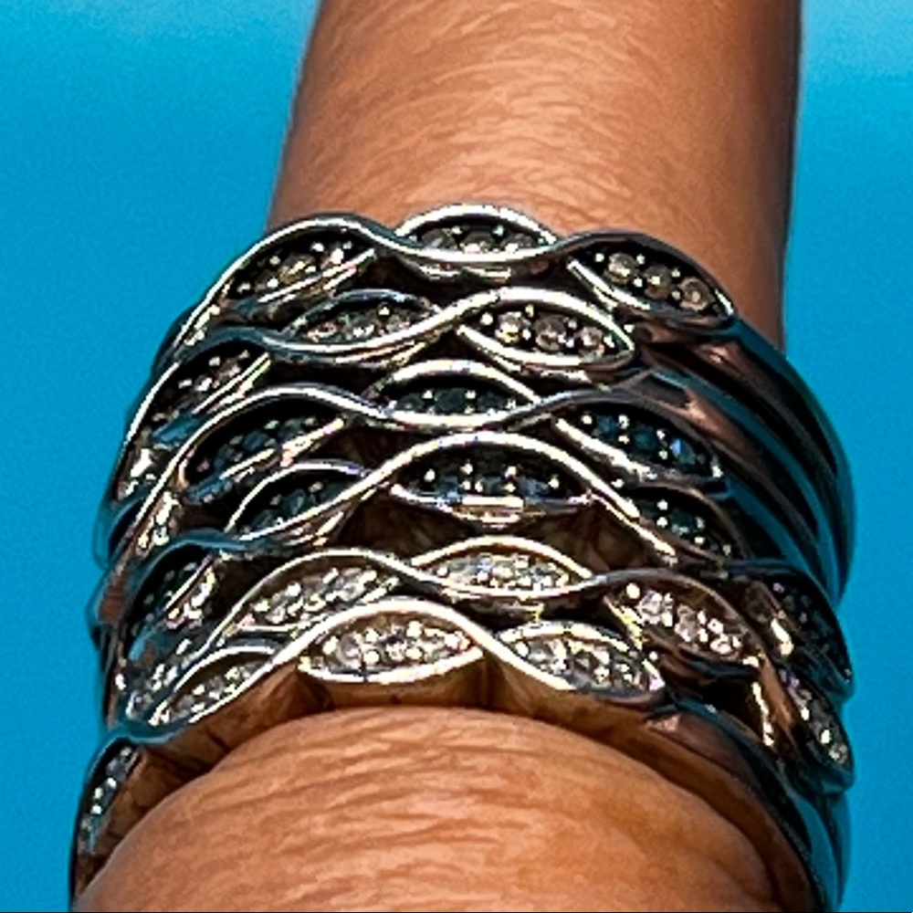 Stackable Sterling Silver Rings. Set of Six